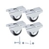 (Pack of 4) 25 mm Plastic Wheels One Way Fixed