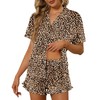Ekouaer Pajamas Set for Women Short Sleeve Sleepwear Button Down