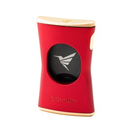 Colibri Premium Slim Cigar Cutter - Ergonomic Stainless Steel Spring-Loaded Straight Cut Blade, Ideal for up to 66+ Ring Gauge - Gift for Cigar Enthusiasts (Red)