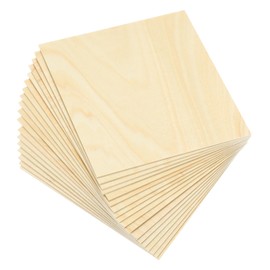 PATIKIL 6x6x1/16 Basswood Sheets, 18 Pcs 2mm Plywood Sheets Balsa Wood Board Unfinished Thin Wood Squares Boards with Smooth Surfaces for Crafts Laser Cutting Models Engraving Staining