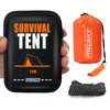 Frelaxy Extra-Thick Emergency Tent, Compact Survival Tent with Whistle, Upgraded