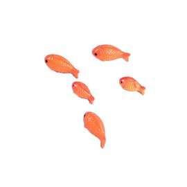 zalati Mini Fish Figurines 5pcs Miniature Micro Landscape Fish Ornaments for Moss Micro Landscape Toy House Pool Building Decor - 3pcs M Size, 2pcs S Size