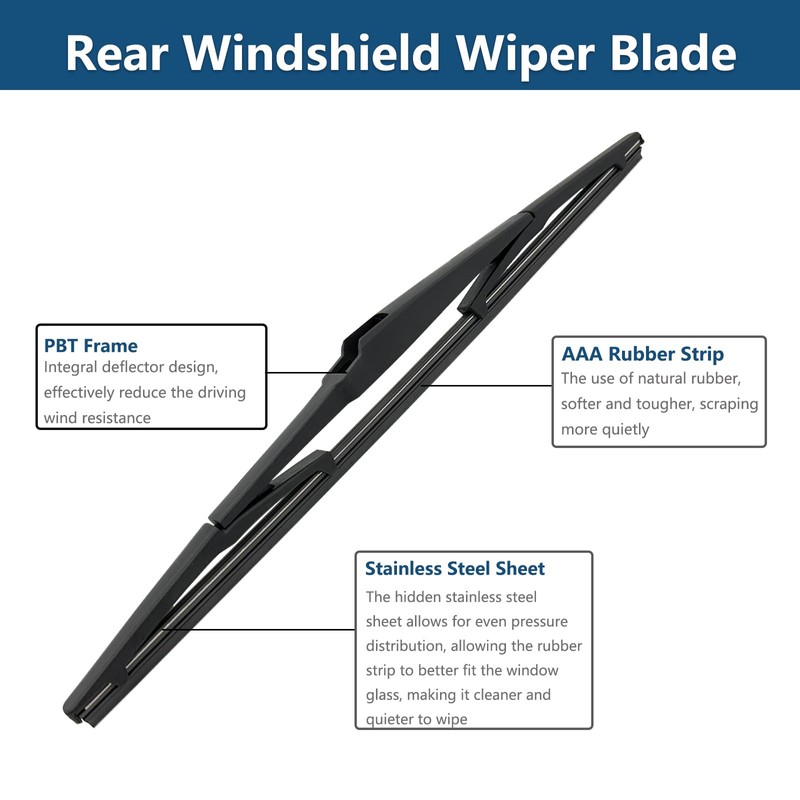 Rear Windshield Wipers Blade Arm Set for Mazda CX-5 2013-2023