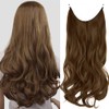 Hair Extensions with Invisible Transparent Wire Curly Wavy Hidden Secret