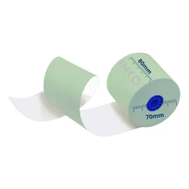 10 Rollos Papel Térmico 80x70 Color Verde Impresora 80mm Color Verde claro