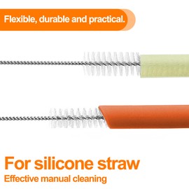 KEUYE Straw Cleaner Brush Perfectly Fits For YETI, Straw Cleaner Brush For Tumbler Straws,Bendable And Flexible Straw Cleaner Compatible With Yeti,5PCS Straw Cleaner Brush Extra Long