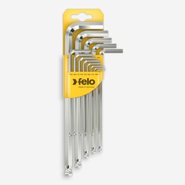 Felo Ball End SAE Hex L-Key Set, 0.05" - 3/8", 13 Pieces