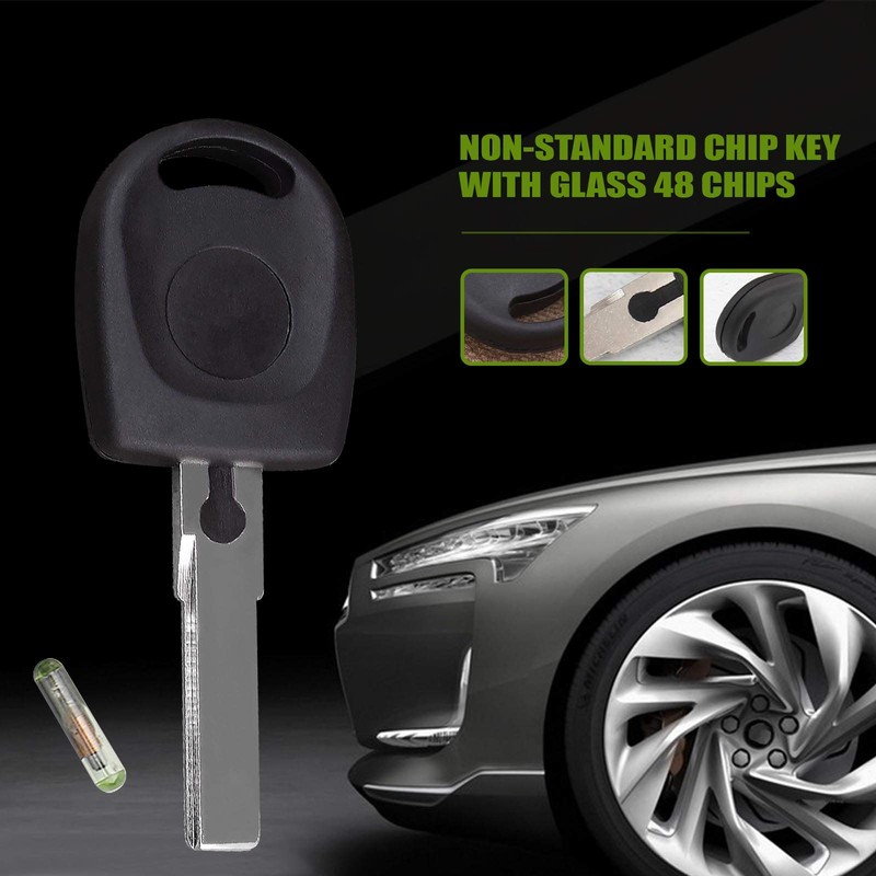 Replacement Car Key Trailer Shell with Immobiliser ID48 Transponder Chipset