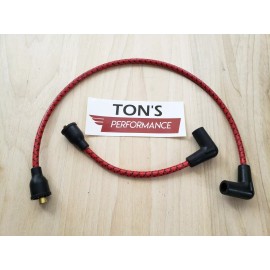 Ton's Performance Harley Davidson Big Twin 91-98 FXD Dyna Softail Spark Plug Wires Red Black Cloth