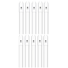 GE (case of 10) 62407 Glass LED Tube, High Lumen, Frosted 48 inch Upgrade for T8 Fluorescent lamp, 4000K, 70,000 Hour Life, Type C Requires External Driver