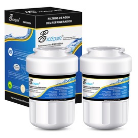 EXCELPURE RWF0600A Replacement for PC75009, HDX FMG-1, GSE25GSHECSS, 197D6321P006, RWF1060, WSG-1, WFC1201, WS613B-A, Kenmore 46-9996, CF8, WF287, Compatible with MWF Refrigerator Water Filter, 2PACK