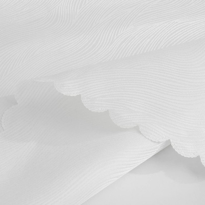 SPRICA Jacquard Round Tablecloth Solid Color 100% Polyester Machine Washable,