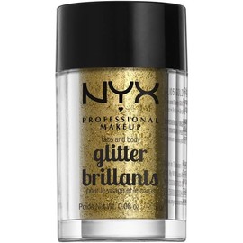 NYX Professional Makeup, Glitter para rostro y cuerpo, Tono Gold, 2.5g