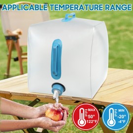 BPA Free Collapsible Water Jug for Camping with Spigot, 5 Gallon Collapsible Water Container，Water Jug for Camping Hiking Backpack & Survival Kit（1-4 PACK）