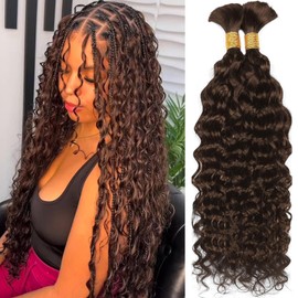 Rebasar Boho Braids Hair Extensions, Braiding Extensions, Braiding, Human Hair, Braiding, Afro Brown (26 Inches/66 cm, 100 g)