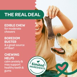 Wholesome Pride Natural & Healthy Dog Chews 2Pk for Large Dogs, Bacon Flavor, Made in The USA
