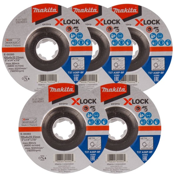 Makita X-LOCK E-00393 Offset Whetstone for Disc Grinders, Ironwork, Set