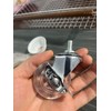2 Inch Clear Swivel Caster Wheels, M8×15 Threaded Stem, 77