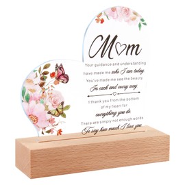 Gifts for Mum Heart-Shaped Acrylic Home Decoration Mum Gift Birthday Gift for Mum Mother's Day Gifts for Mum Mother Daughter Gift