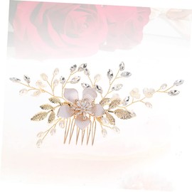 Mikinona Rhinestone Pearl Hair Comb Elegant Bridal Hair Accessory Comb for Bridal and Bridesmaids for Wedding