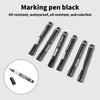 6-Pack Black Permanent Markers with Bullet Tip - Durable, Quick-Drying