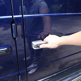 car-king888 ABS Silver Door Grab Handle Cover Guard Trim For Benz W463 G-Class 04-2021 5PCS