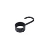 Rannb Stainless Steel Wardrobe Hooks - 10pcs, Black, Round, Rod