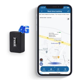 TKMARS Mini GPS Tracker 4G GPS Tracker Car with Free App, Real-time Tracking, No Subscription Required, Suitable for Cars, Seniors, Children, Documents etc.