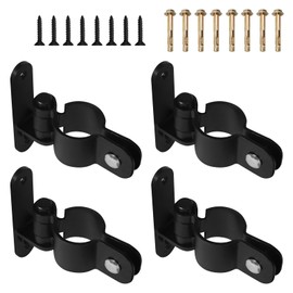 4Pack Wall Mount Gate Hinge, 1-5/8'' Pipe Gate Hinge Set with 5/8'' Hinge Pin Chain Link Fence Gate Hinges Fence Post Hinge for Farm Gate