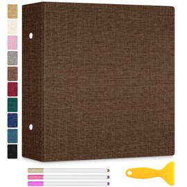 Zesthouse Large 18In Photo Album Self Adhesive 40 Pages, 3-Ring Scrapbook Albums Holds 8x10 5x7 4x6 Photos, DIY Magnetic Picture Book with Writing Space, Gift for Family Wedding Baby