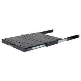Aeons 1U 19-inch Sliding Rack Server Shelf Vented Sliding 4 Post Rack Mount 22" Shelf Adjustable Mounting Depth 22.3-23.8" Heavy duty IT Network Cabinet Enclosure Equipment