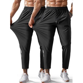 Hidkat Men's Hiking Pants Quick-Dry Lightweight Sweatpants Outdoor Fishing Pants Water Resistant with Zipper Pockets