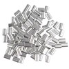 Futheda 100 pcs Aluminum Crimping Loop Sleeve Clips Oval Shaped