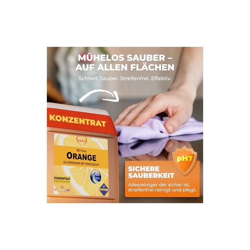 VERY Orange, all-purpose cleaner with fresh orange fragrance, 5 L