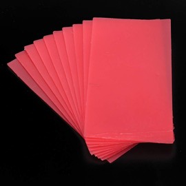 Dental Base Plate Wax, Gum Base Plate Casting Dental Wax Sheets Red Dental Care Wax Auxiliary Material for Dentures Dental Waxing Instruments Utility Bite Wax Dentist Lab Supply 10Pcs(1.3mm)
