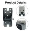 BokWin 2pcs 90 Degree Hinges Heavy Duty, Silver Self Locking