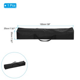 PATIKIL 59 Inch Camp Chair Replacement Bag Nylon Folding Chair Carry Bags Storage Bag for Beach Chair with Zippered Shoulder Strap for Camping Travel, Black