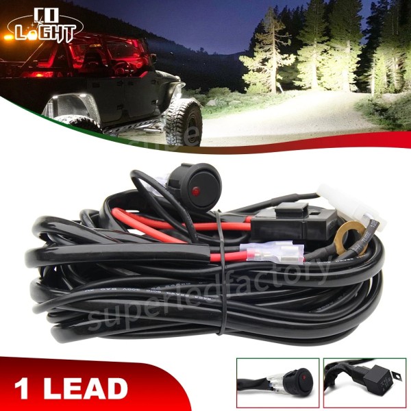 Colight Wiring Harness Kit 40A 12V Switch Power On/Off Relay