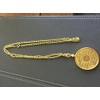AA Alcoholics Anonymous Medallion Chip Holder Necklace 24 Gold Tone