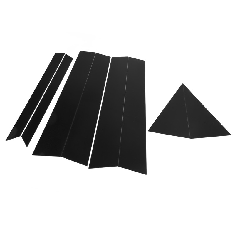 8PCS Door Window Pillar Trim Bright Black 4D Style PC