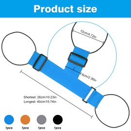 Elastic Fastening Belt for Luggage, 4PCS Adjustable Luggage Straps, Elastic Rope Binding Strap, Suitcase Straps, Adjustable Elastic Fastening Belt for Securing Luggage Bags(4 Colors)
