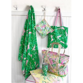 Lilly Pulitzer Oversized Pool/Beach Towel, 40 x 70, Large Terry Cloth Towel for Adults, Tropical Oasis