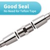 OFFO Shower Hose Connector, 2 PCS G1/2 Inch Solid Stainless