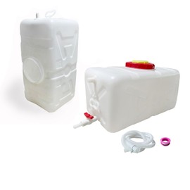 Thickened Fresh Water Tank -Water Tank Kit & Plumbing Solution for RV Concessions - Made from high Impact Plastic Material -Large Capacity and Non-pressurized White 75L