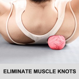 Massage Lacrosse Balls for Myofascial Release, Trigger Point Therapy Muscle Knots, and Yoga Therapy, Made of Rubber, 2.5 inch, Red