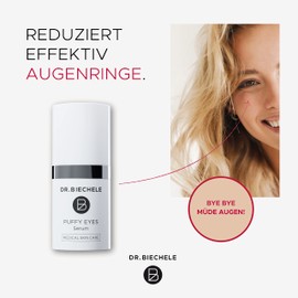 Dr. Biechele Puffy Eyes Serum for Dark Circles with Hyaluronic Acid and Algae Extracts, Reduction of Dark Circles and Bags Anti-Ageing with Blue Light Defense