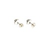 Lapis Lazuli and Sterling Silver Stud Earrings - 5mm -