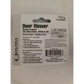 Ultra Hardware 94009 180° Chrome Finish Door Viewer Peep Hole