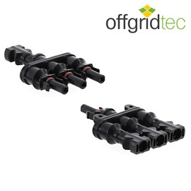 Offgridtec Offgridtec 3-Fach Abzweigbuchsen T-Stecker Solarstecker, Parallelschaltung fr bis zu 3 Solarmodule, Easy-Klick System mit Snap-In-Verriegelung, Schutzklasse IP67, Wetterfest, fr den Au?eneinsatz