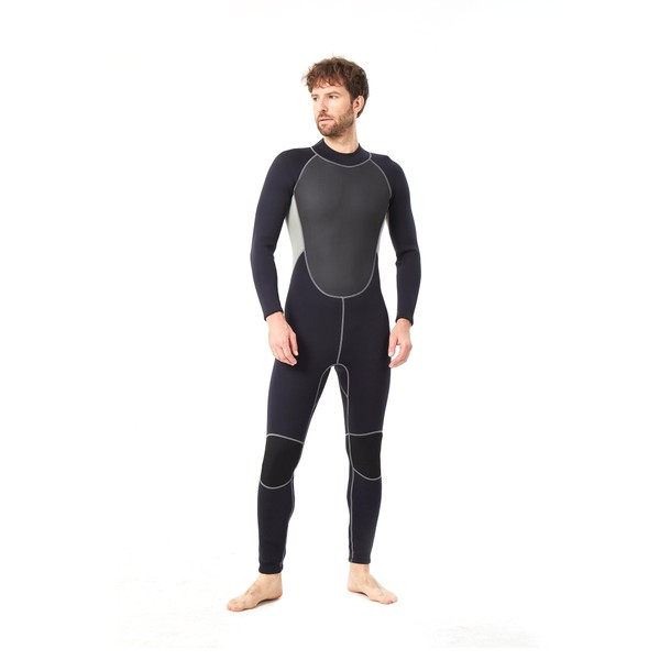 Fitcue Men Wetsuits 3mm Neoprene Wet Suit Back Front Zip